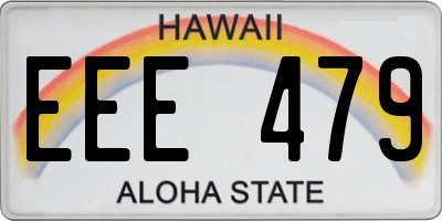 HI license plate EEE479
