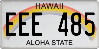 HI license plate EEE485