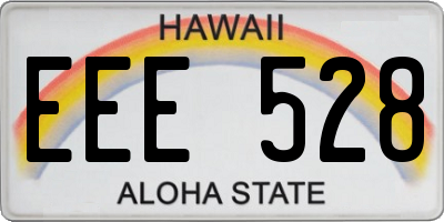 HI license plate EEE528