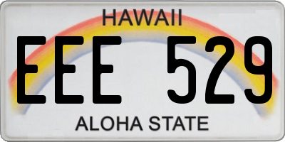 HI license plate EEE529