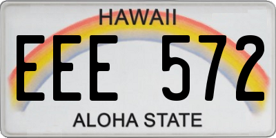 HI license plate EEE572