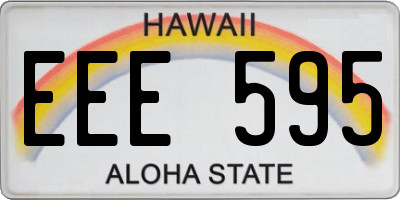 HI license plate EEE595