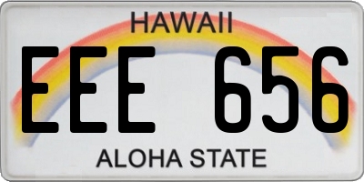 HI license plate EEE656