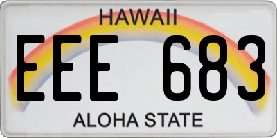 HI license plate EEE683