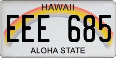 HI license plate EEE685