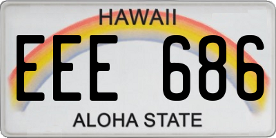 HI license plate EEE686