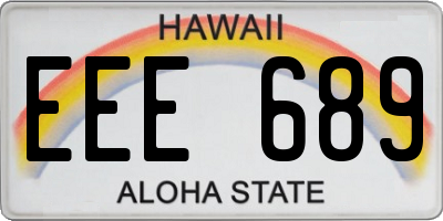 HI license plate EEE689