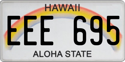 HI license plate EEE695