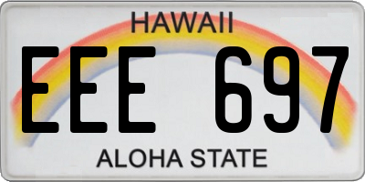 HI license plate EEE697