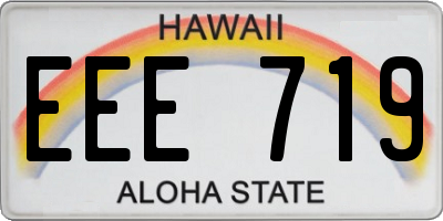 HI license plate EEE719