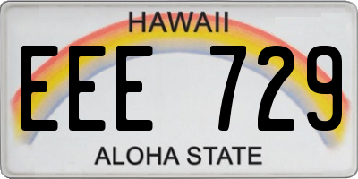 HI license plate EEE729