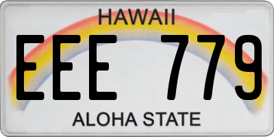 HI license plate EEE779