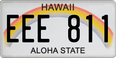 HI license plate EEE811