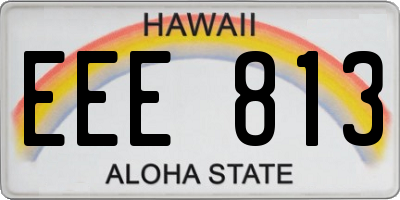HI license plate EEE813