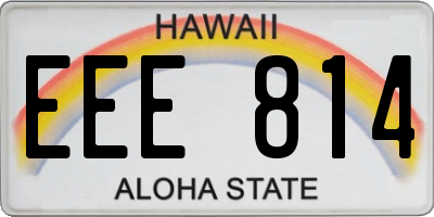HI license plate EEE814