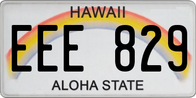 HI license plate EEE829