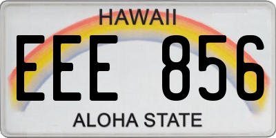 HI license plate EEE856