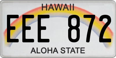 HI license plate EEE872