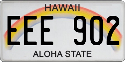 HI license plate EEE902