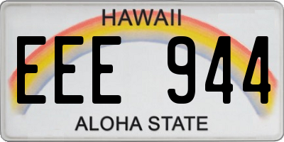 HI license plate EEE944