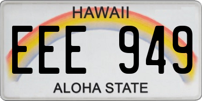 HI license plate EEE949