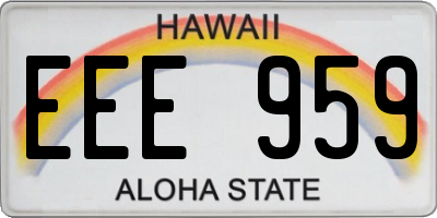 HI license plate EEE959