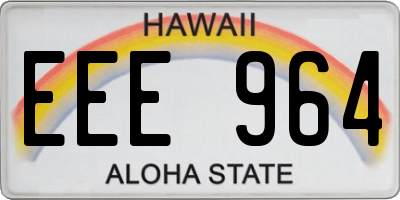 HI license plate EEE964