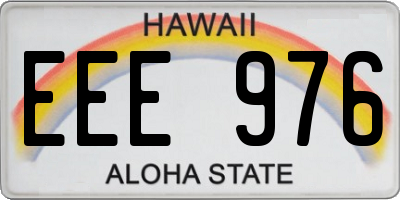 HI license plate EEE976