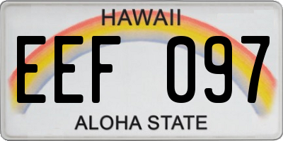 HI license plate EEF097