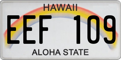 HI license plate EEF109