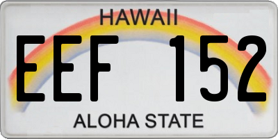 HI license plate EEF152