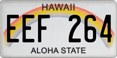HI license plate EEF264