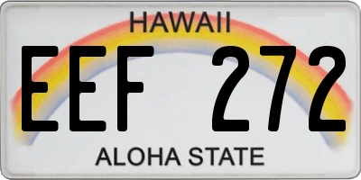 HI license plate EEF272