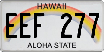 HI license plate EEF277