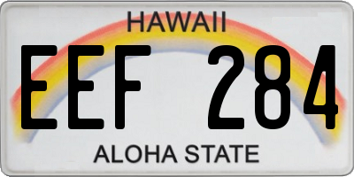 HI license plate EEF284
