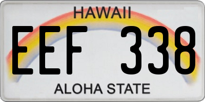 HI license plate EEF338