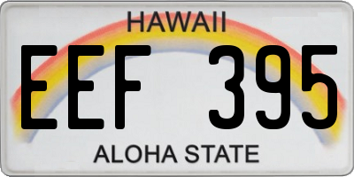 HI license plate EEF395