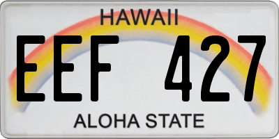 HI license plate EEF427