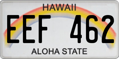 HI license plate EEF462