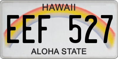 HI license plate EEF527
