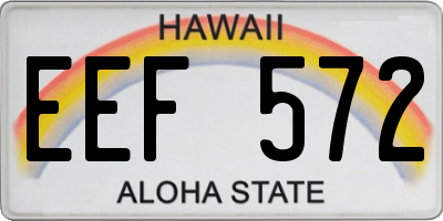 HI license plate EEF572
