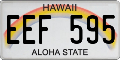 HI license plate EEF595