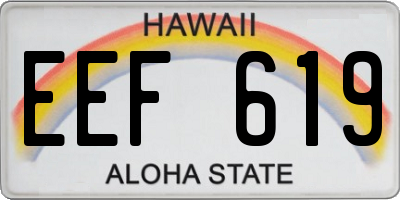 HI license plate EEF619
