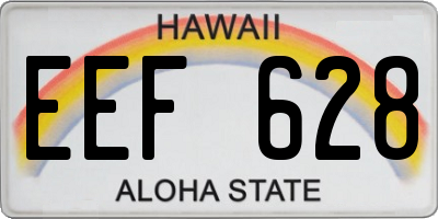 HI license plate EEF628