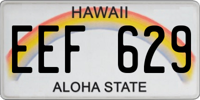 HI license plate EEF629