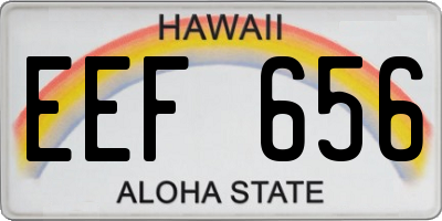 HI license plate EEF656