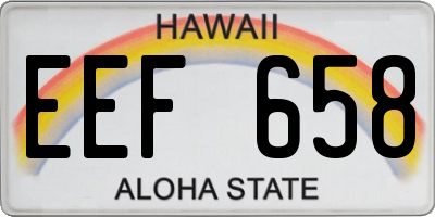 HI license plate EEF658