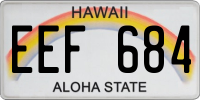 HI license plate EEF684