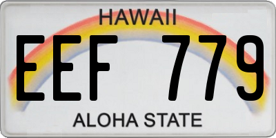 HI license plate EEF779