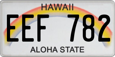 HI license plate EEF782